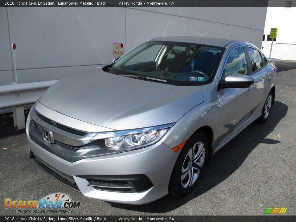 2018 Honda Civic LX Sedan Lunar Silver Metallic / Black Photo #8