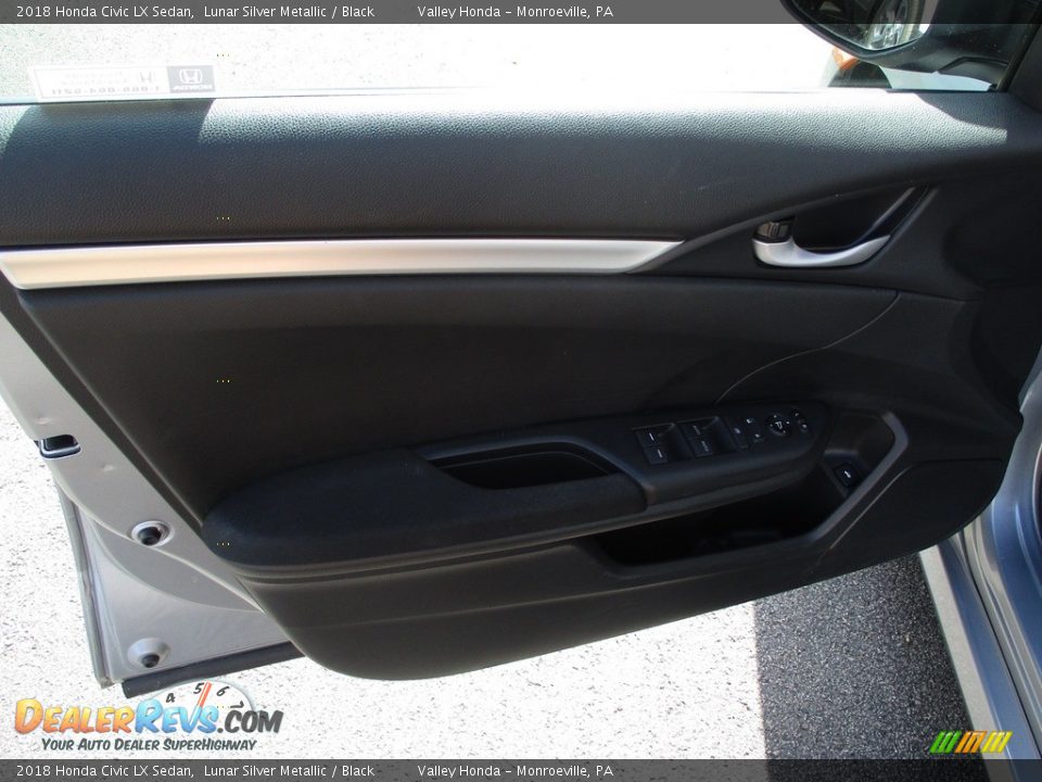 2018 Honda Civic LX Sedan Lunar Silver Metallic / Black Photo #9