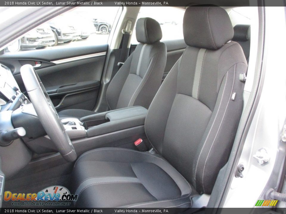 2018 Honda Civic LX Sedan Lunar Silver Metallic / Black Photo #10