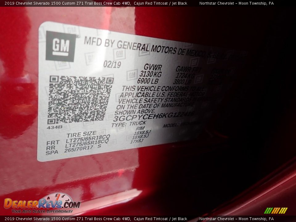 2019 Chevrolet Silverado 1500 Custom Z71 Trail Boss Crew Cab 4WD Cajun Red Tintcoat / Jet Black Photo #28