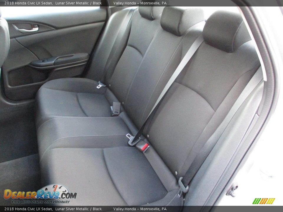 2018 Honda Civic LX Sedan Lunar Silver Metallic / Black Photo #11