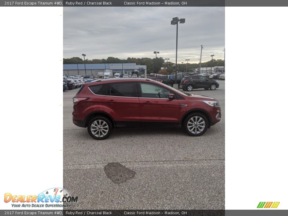 2017 Ford Escape Titanium 4WD Ruby Red / Charcoal Black Photo #4