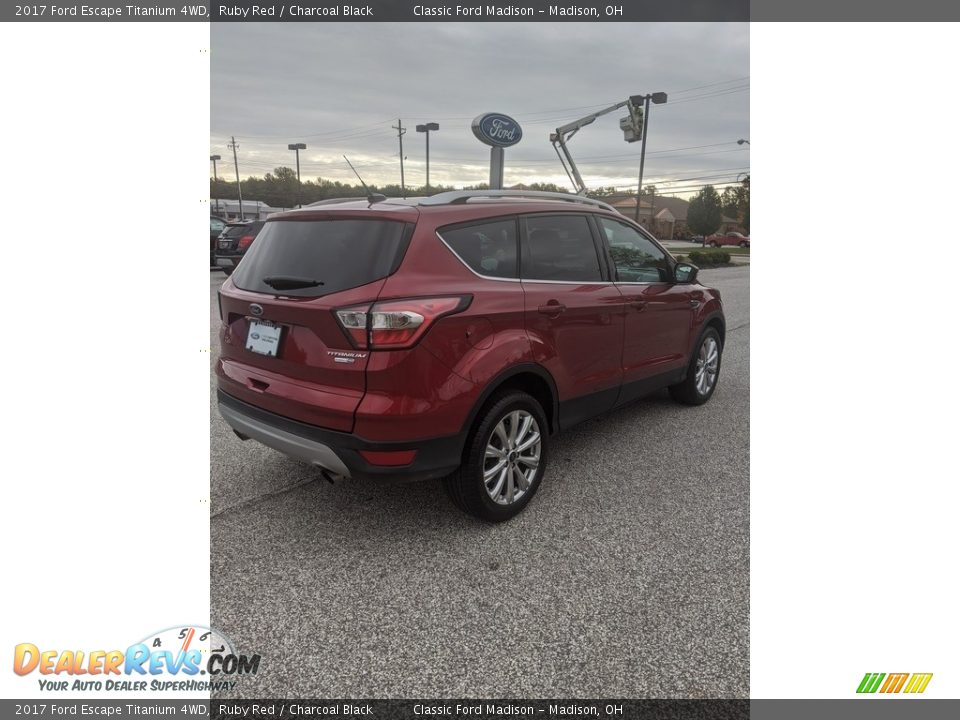 2017 Ford Escape Titanium 4WD Ruby Red / Charcoal Black Photo #5