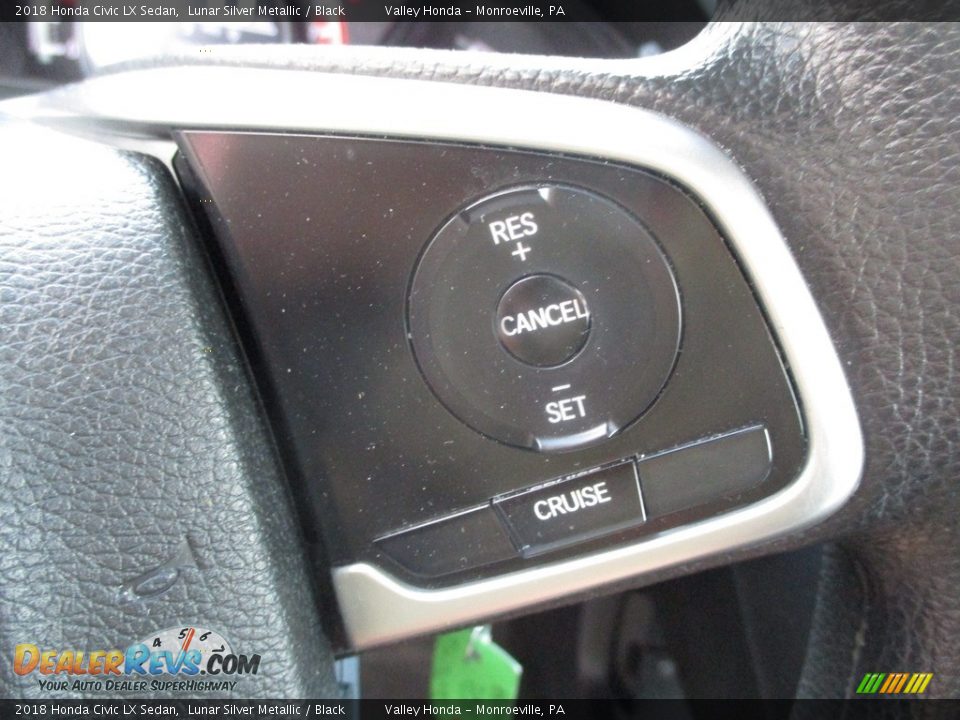 2018 Honda Civic LX Sedan Lunar Silver Metallic / Black Photo #17