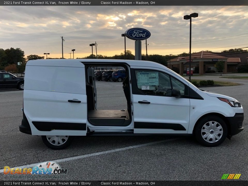 Frozen White 2021 Ford Transit Connect XL Van Photo #6