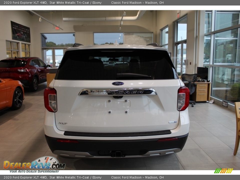 2020 Ford Explorer XLT 4WD Star White Metallic Tri-Coat / Ebony Photo #3