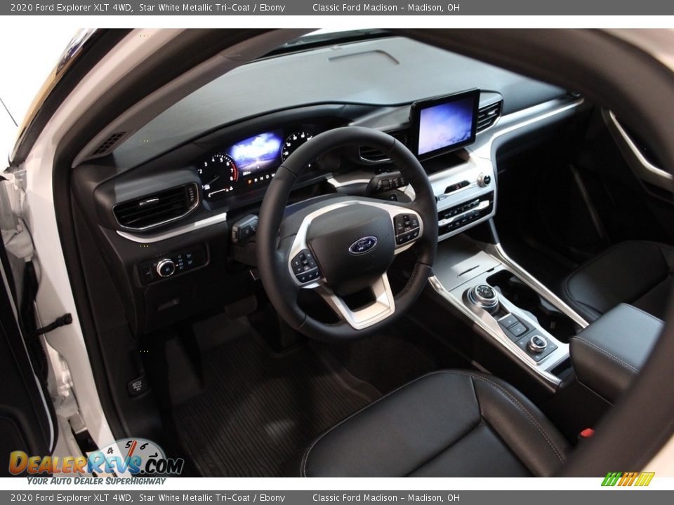 2020 Ford Explorer XLT 4WD Star White Metallic Tri-Coat / Ebony Photo #5
