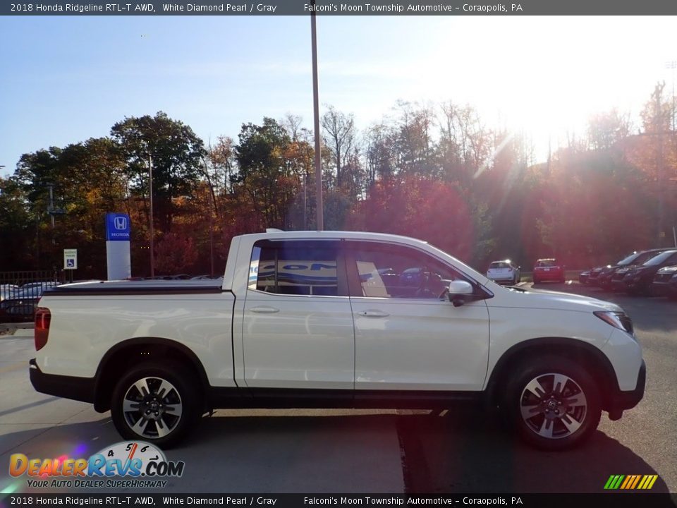 2018 Honda Ridgeline RTL-T AWD White Diamond Pearl / Gray Photo #5