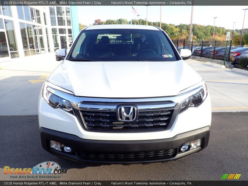 2018 Honda Ridgeline RTL-T AWD White Diamond Pearl / Gray Photo #7