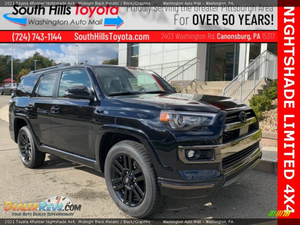 2021 Toyota 4Runner Nightshade 4x4 Midnight Black Metallic / Black/Graphite Photo #1