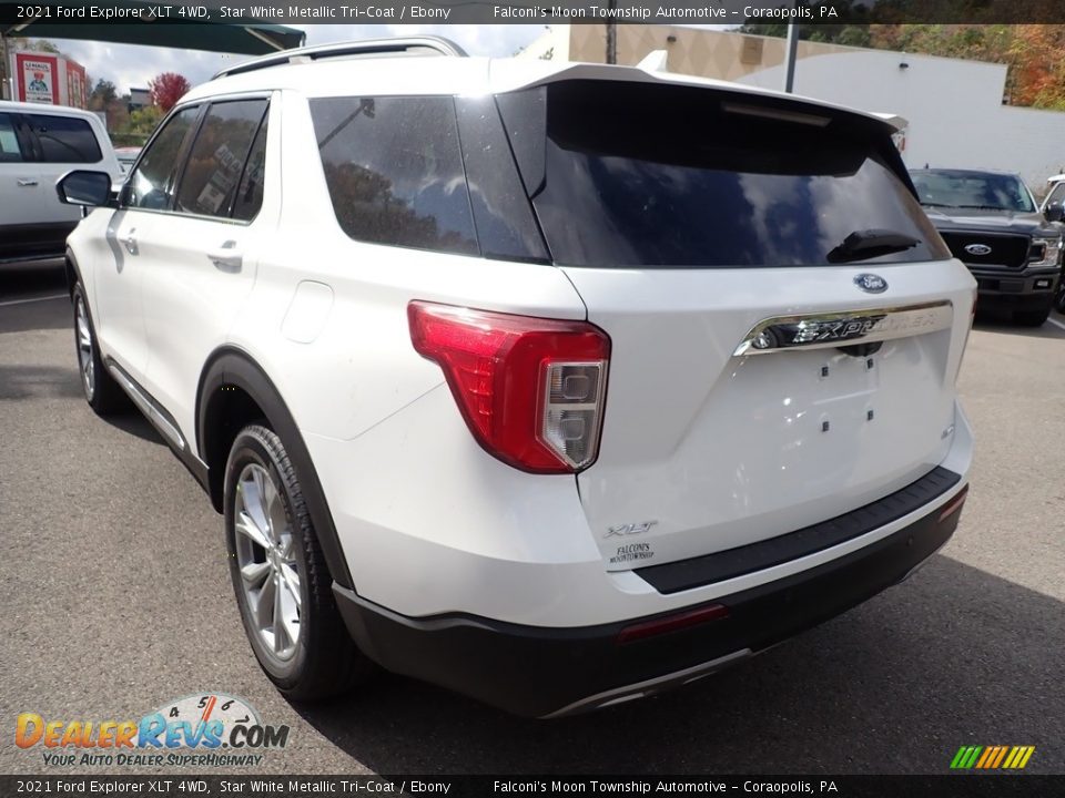 2021 Ford Explorer XLT 4WD Star White Metallic Tri-Coat / Ebony Photo #6