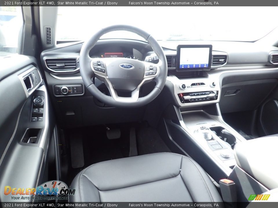 Ebony Interior - 2021 Ford Explorer XLT 4WD Photo #9