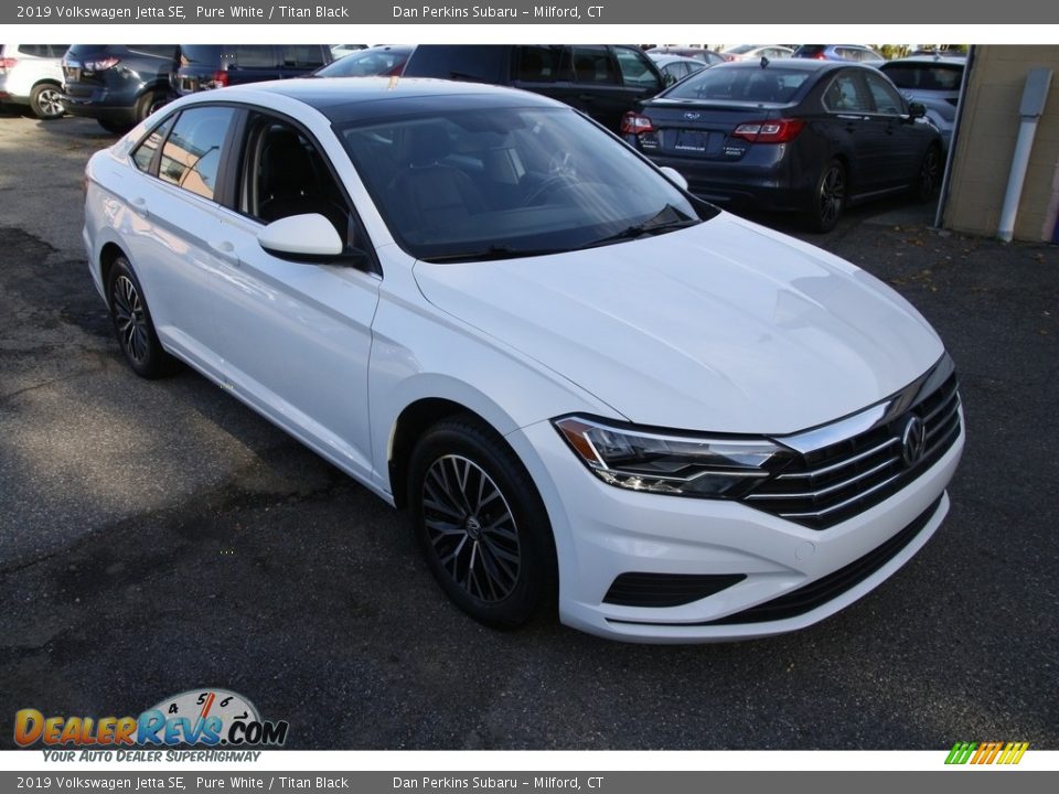 2019 Volkswagen Jetta SE Pure White / Titan Black Photo #3