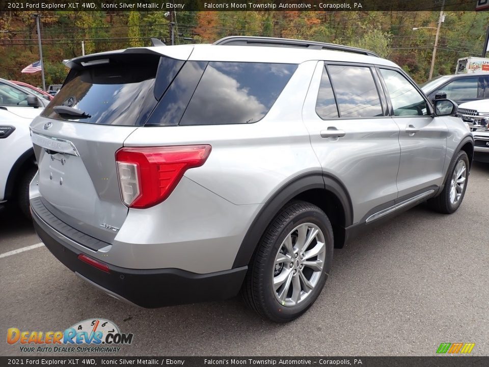 2021 Ford Explorer XLT 4WD Iconic Silver Metallic / Ebony Photo #2