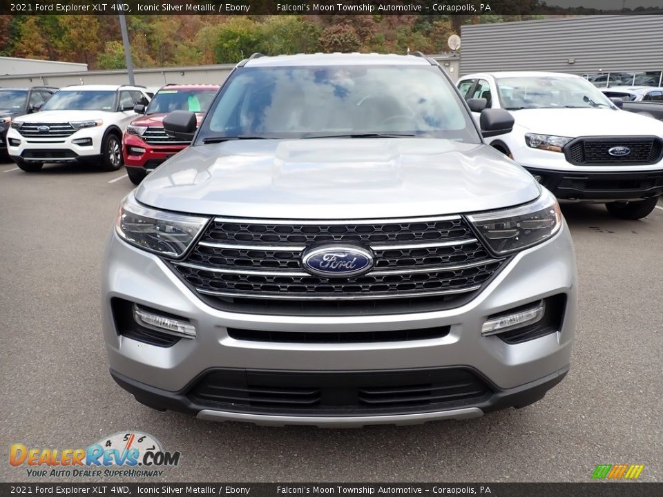 2021 Ford Explorer XLT 4WD Iconic Silver Metallic / Ebony Photo #4