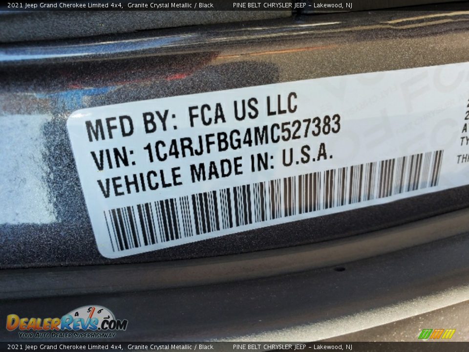 2021 Jeep Grand Cherokee Limited 4x4 Granite Crystal Metallic / Black Photo #13