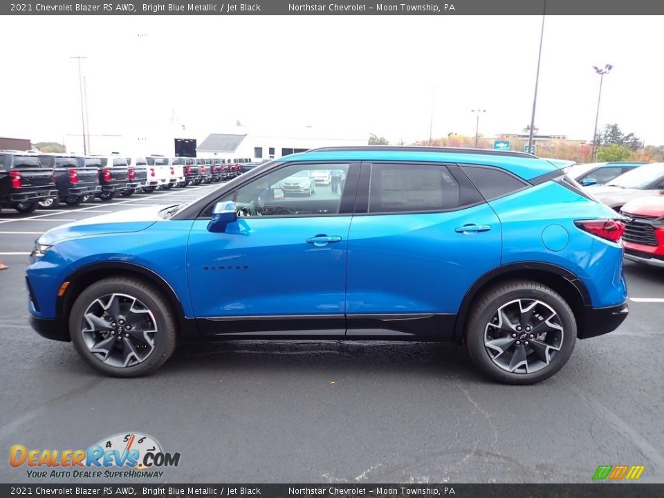 2021 Chevrolet Blazer RS AWD Bright Blue Metallic / Jet Black Photo #3