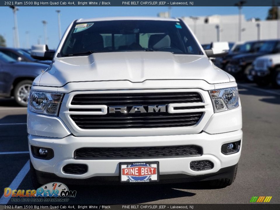 2021 Ram 1500 Big Horn Quad Cab 4x4 Bright White / Black Photo #3