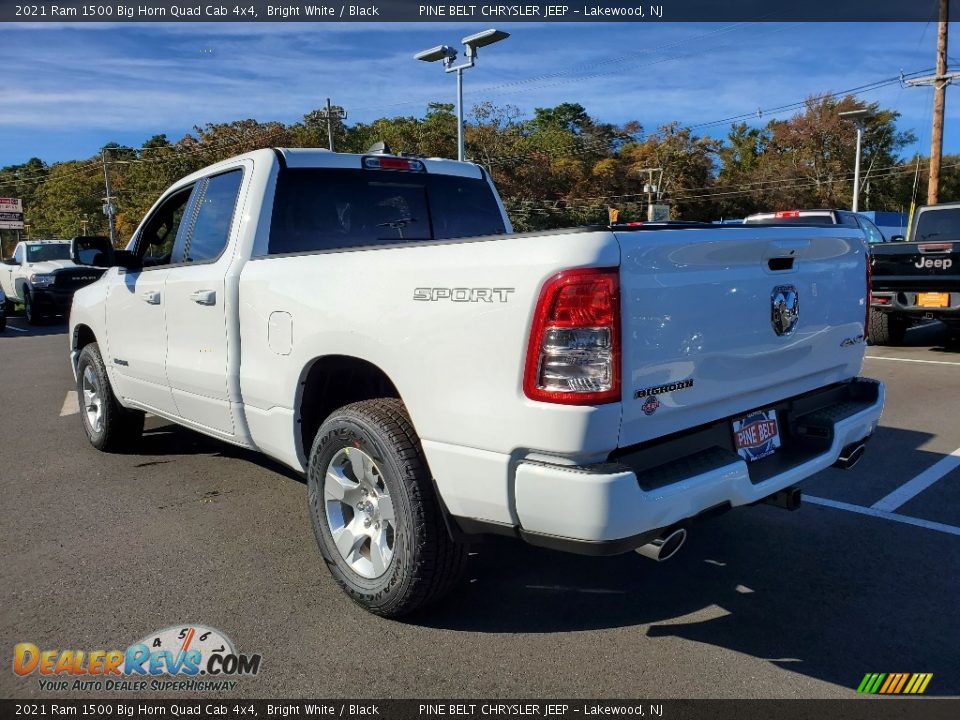 2021 Ram 1500 Big Horn Quad Cab 4x4 Bright White / Black Photo #6