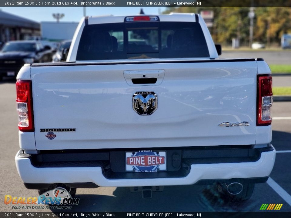 2021 Ram 1500 Big Horn Quad Cab 4x4 Bright White / Black Photo #7