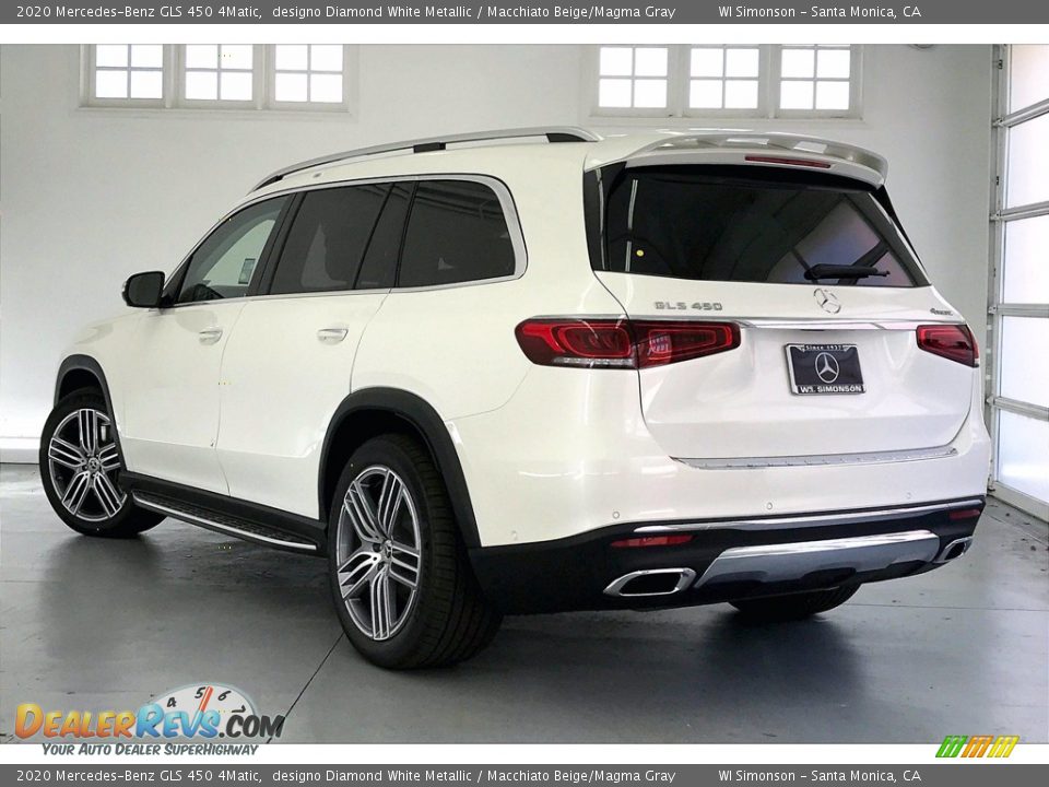 2020 Mercedes-Benz GLS 450 4Matic designo Diamond White Metallic / Macchiato Beige/Magma Gray Photo #2