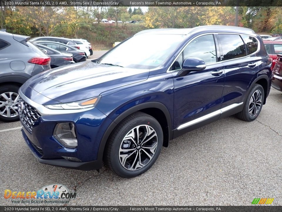 Front 3/4 View of 2020 Hyundai Santa Fe SEL 2.0 AWD Photo #2