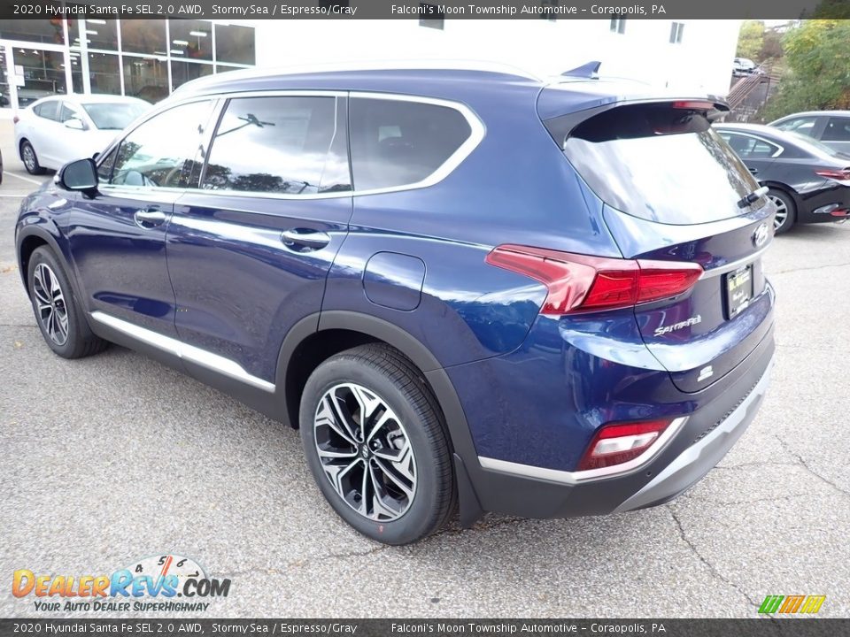 2020 Hyundai Santa Fe SEL 2.0 AWD Stormy Sea / Espresso/Gray Photo #3