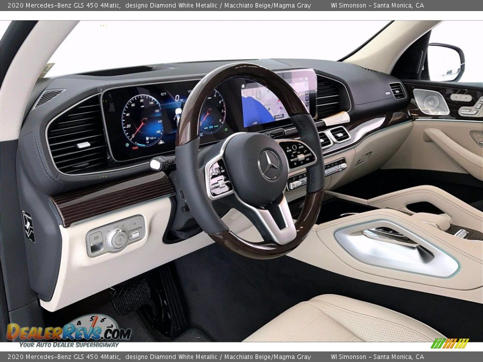 2020 Mercedes-Benz GLS 450 4Matic designo Diamond White Metallic / Macchiato Beige/Magma Gray Photo #4