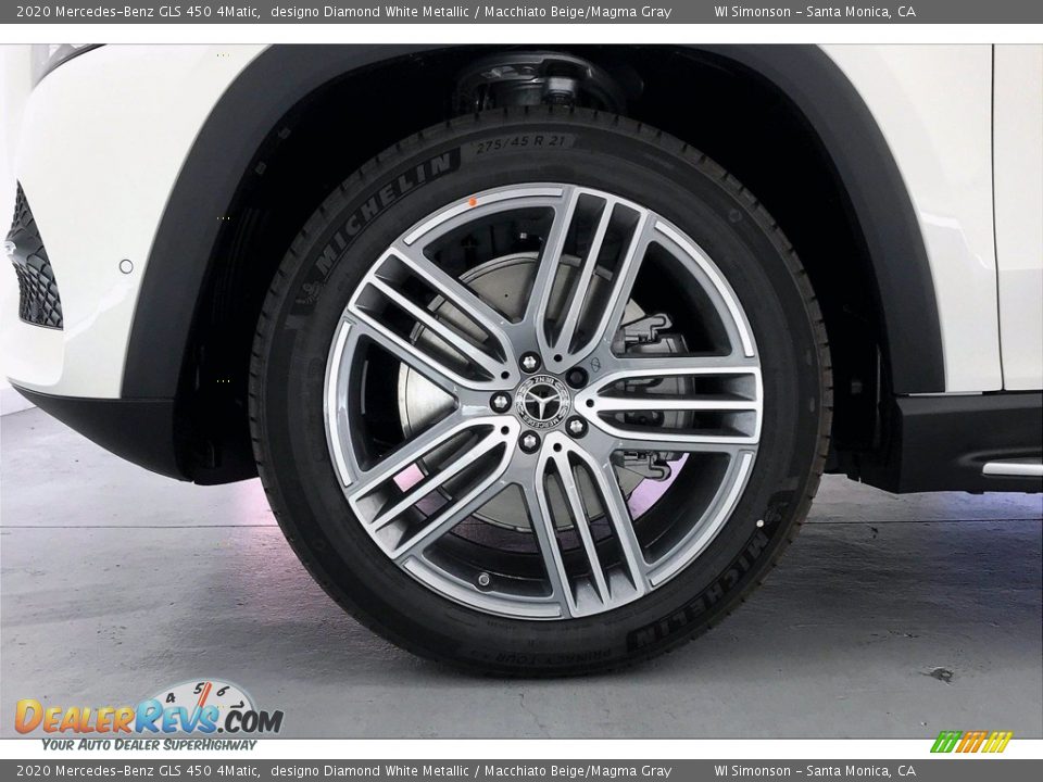 2020 Mercedes-Benz GLS 450 4Matic designo Diamond White Metallic / Macchiato Beige/Magma Gray Photo #9