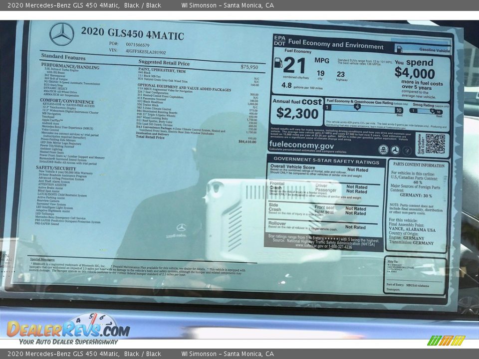 2020 Mercedes-Benz GLS 450 4Matic Black / Black Photo #11