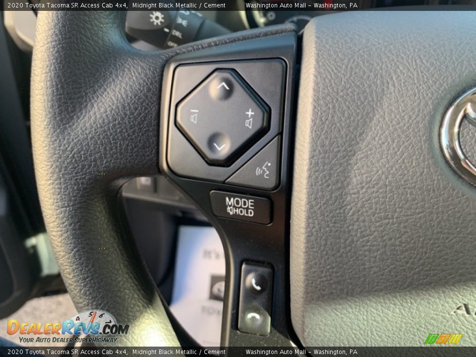 2020 Toyota Tacoma SR Access Cab 4x4 Midnight Black Metallic / Cement Photo #7