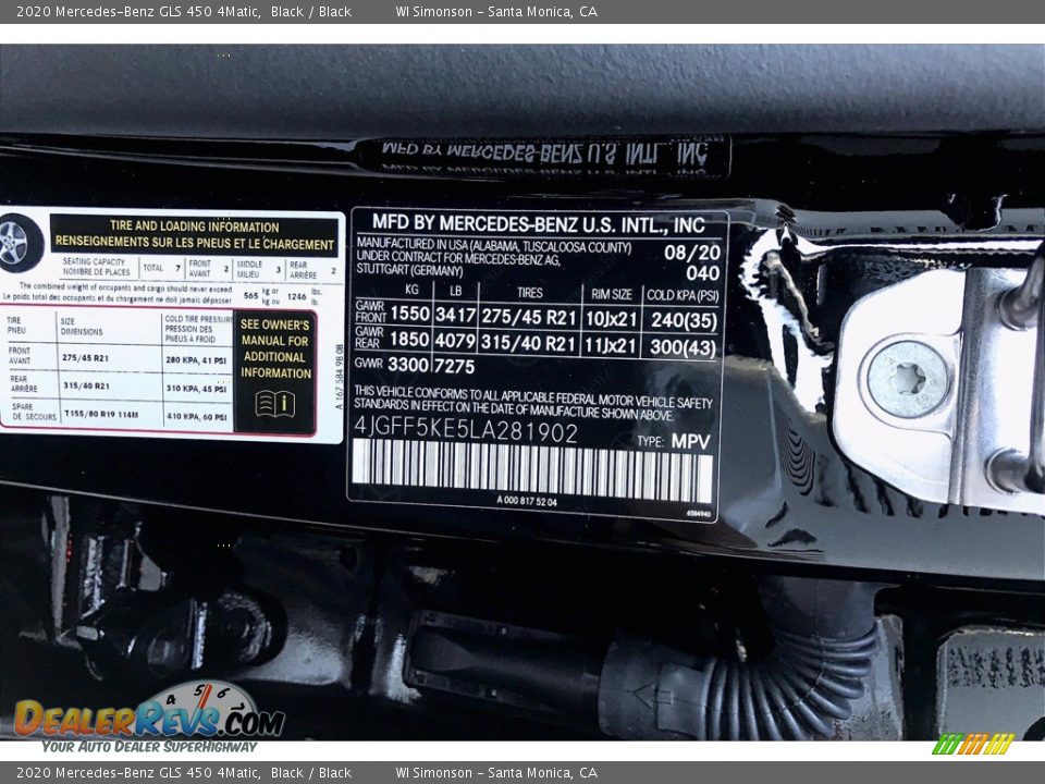 2020 Mercedes-Benz GLS 450 4Matic Black / Black Photo #12