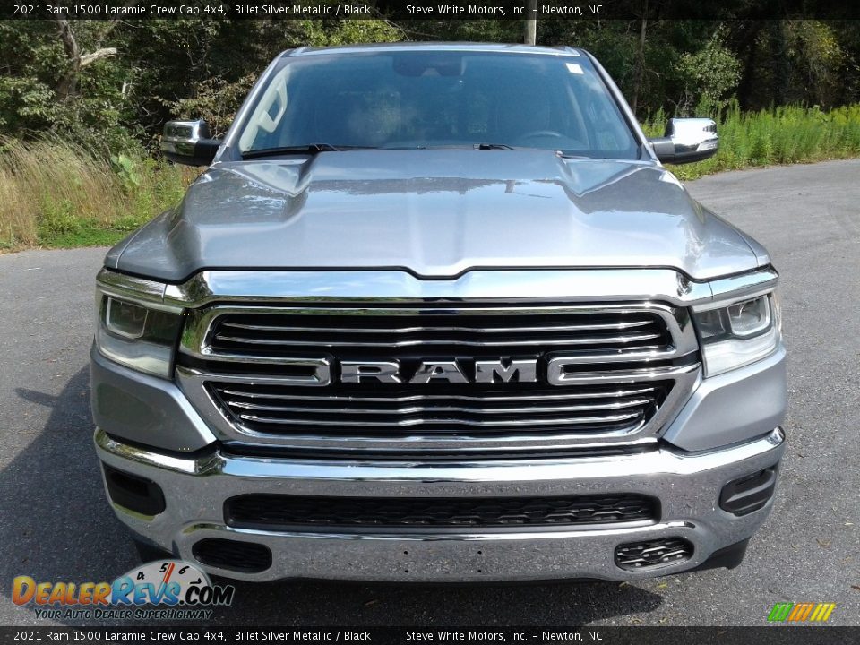 2021 Ram 1500 Laramie Crew Cab 4x4 Billet Silver Metallic / Black Photo #3