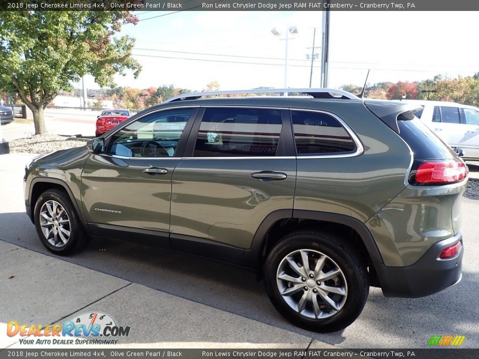 2018 Jeep Cherokee Limited 4x4 Olive Green Pearl / Black Photo #5