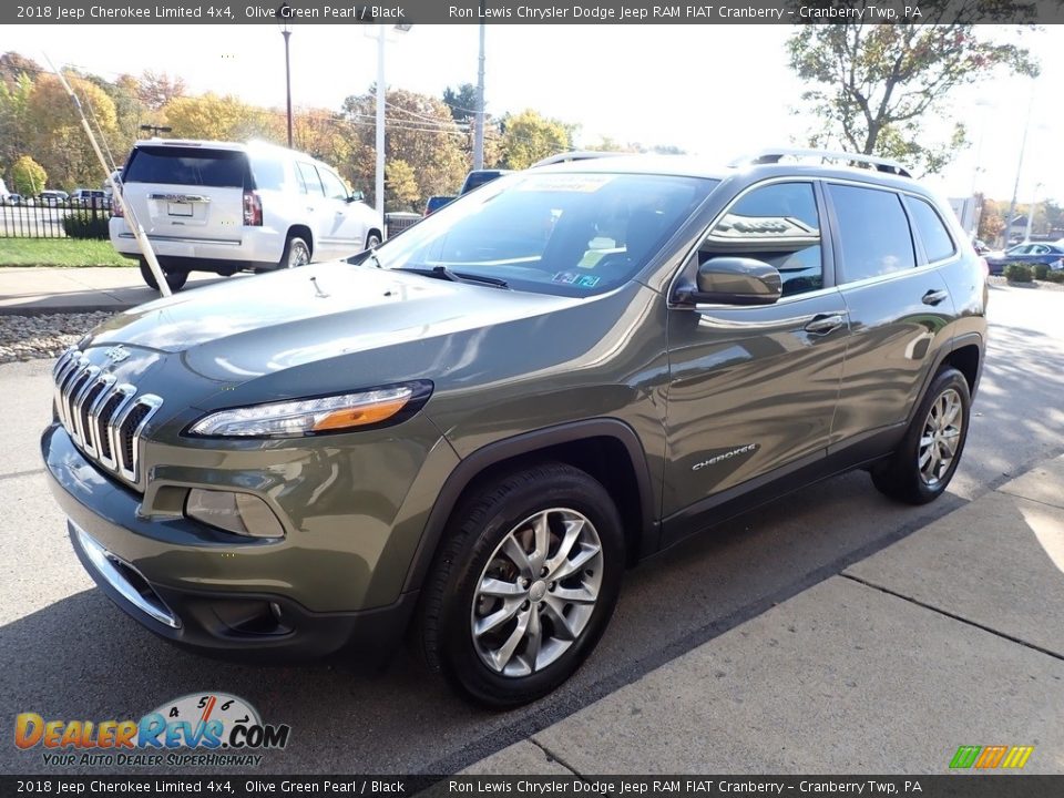 2018 Jeep Cherokee Limited 4x4 Olive Green Pearl / Black Photo #7