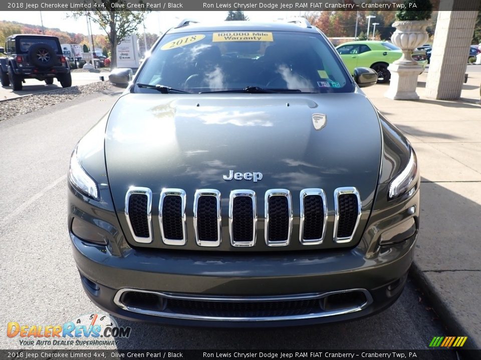 2018 Jeep Cherokee Limited 4x4 Olive Green Pearl / Black Photo #8