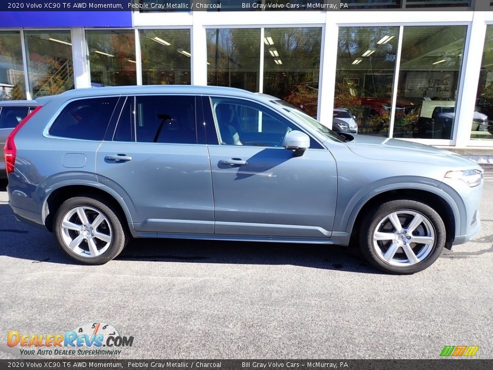 2020 Volvo XC90 T6 AWD Momentum Pebble Gray Metallic / Charcoal Photo #2