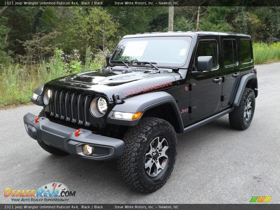 2021 Jeep Wrangler Unlimited Rubicon 4x4 Black / Black Photo #2