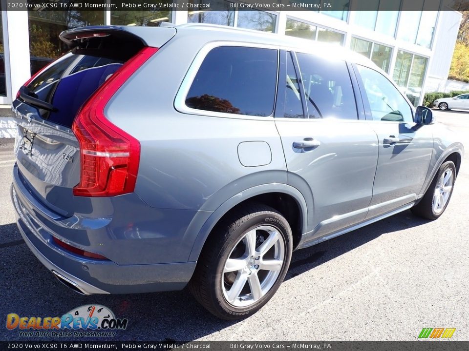 2020 Volvo XC90 T6 AWD Momentum Pebble Gray Metallic / Charcoal Photo #3