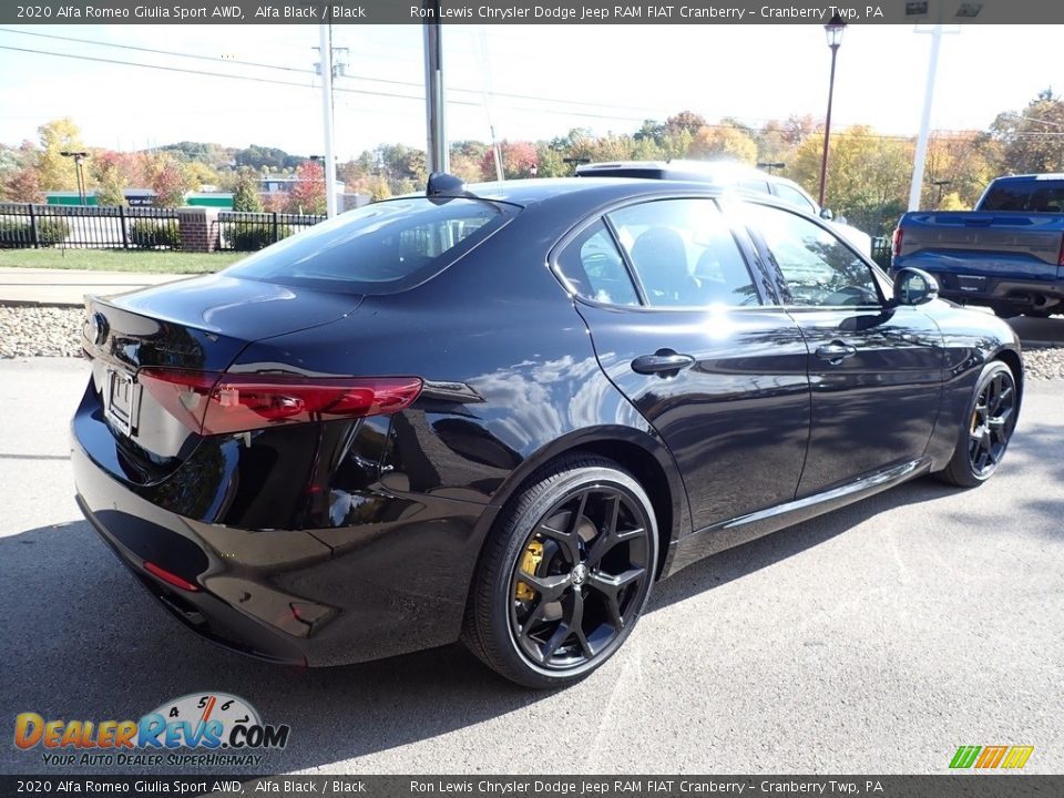 2020 Alfa Romeo Giulia Sport AWD Alfa Black / Black Photo #5