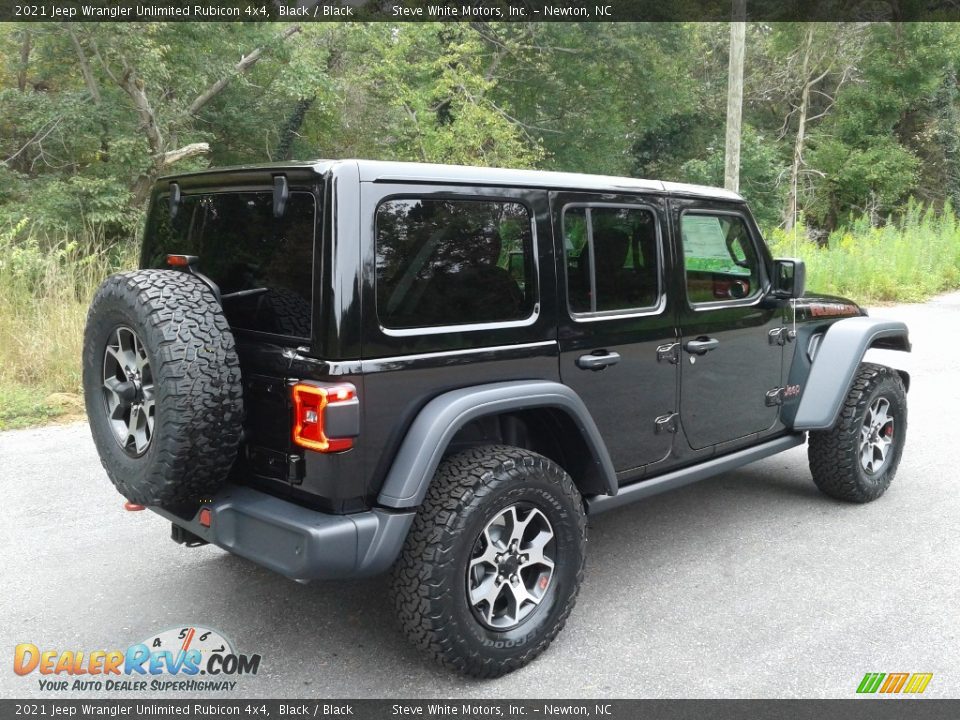 2021 Jeep Wrangler Unlimited Rubicon 4x4 Black / Black Photo #6