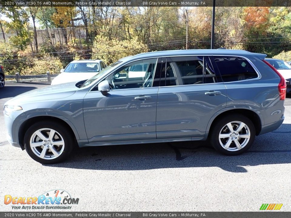 2020 Volvo XC90 T6 AWD Momentum Pebble Gray Metallic / Charcoal Photo #7