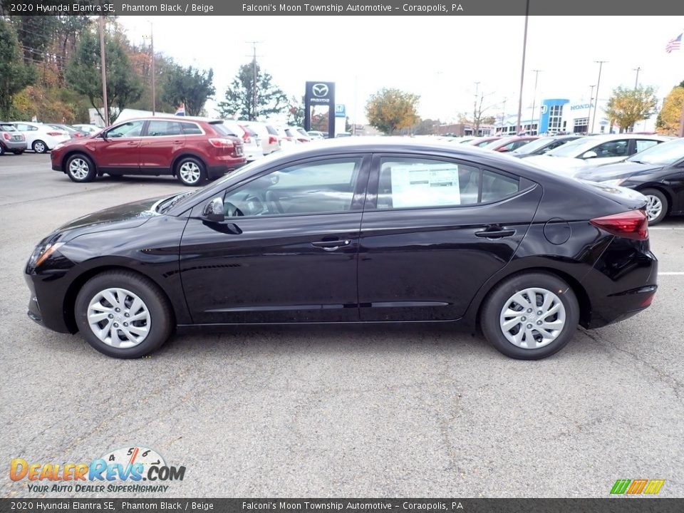 2020 Hyundai Elantra SE Phantom Black / Beige Photo #6