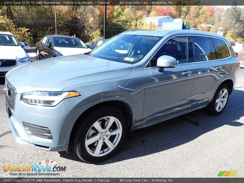 2020 Volvo XC90 T6 AWD Momentum Pebble Gray Metallic / Charcoal Photo #8