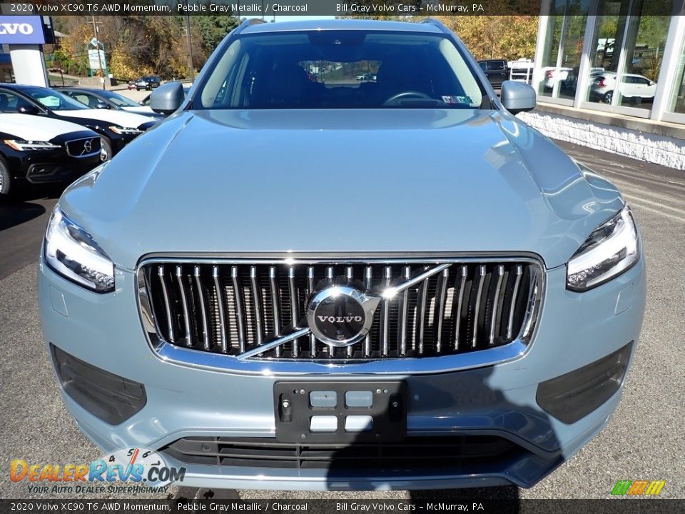 2020 Volvo XC90 T6 AWD Momentum Pebble Gray Metallic / Charcoal Photo #9