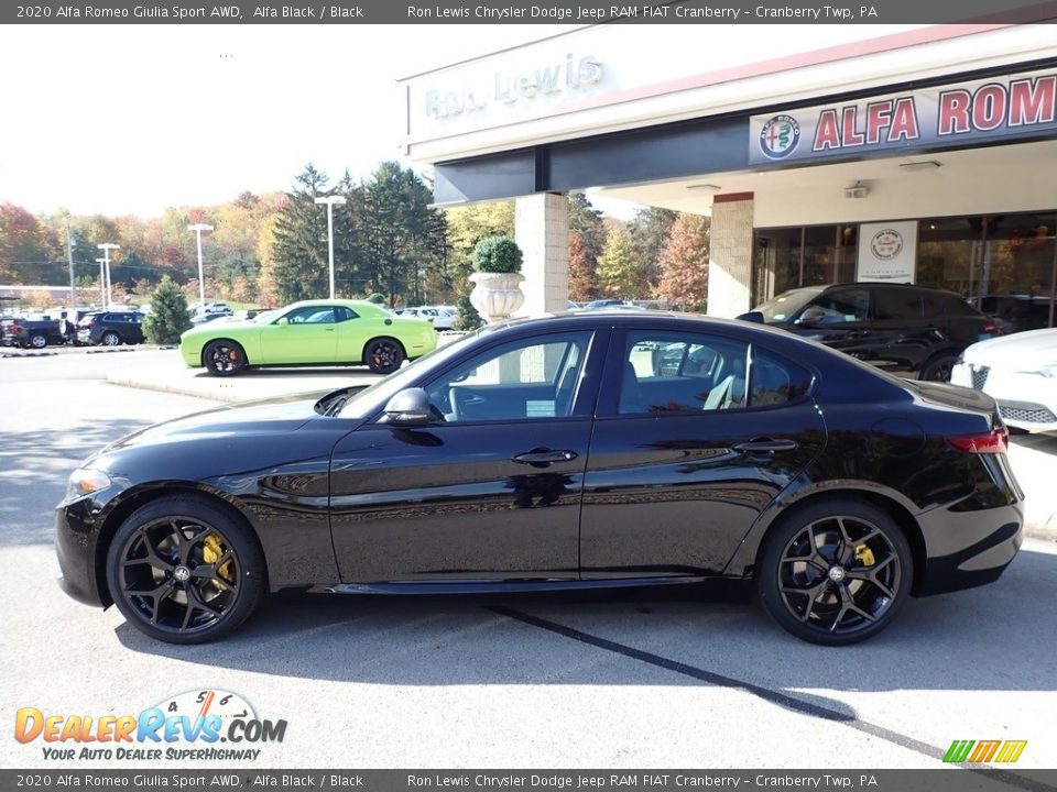 2020 Alfa Romeo Giulia Sport AWD Alfa Black / Black Photo #9