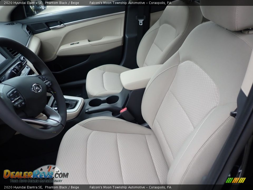 2020 Hyundai Elantra SE Phantom Black / Beige Photo #12