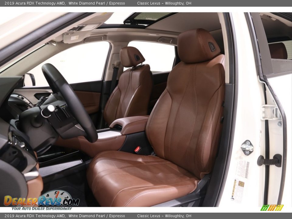 2019 Acura RDX Technology AWD White Diamond Pearl / Espresso Photo #8