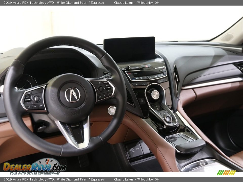 2019 Acura RDX Technology AWD White Diamond Pearl / Espresso Photo #9