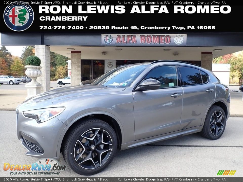 2020 Alfa Romeo Stelvio TI Sport AWD Stromboli Gray Metallic / Black Photo #1